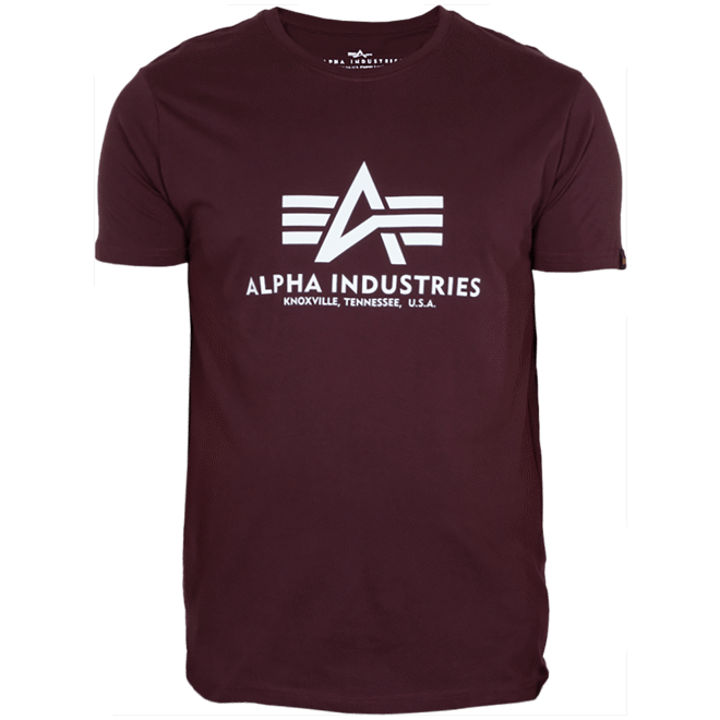 Alpha Industries Tričko Basic T-Shirt deep maroon XS