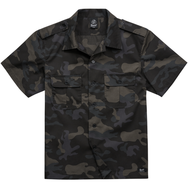 Brandit Košile US Shirt Ripstop 1/2 Arm darkcamo S